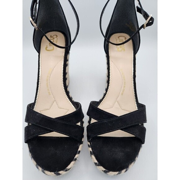 Circus by Sam Edelman Shoes - circus by sam edelman espadrilles black velvet strappy sz 9.5 Wedge